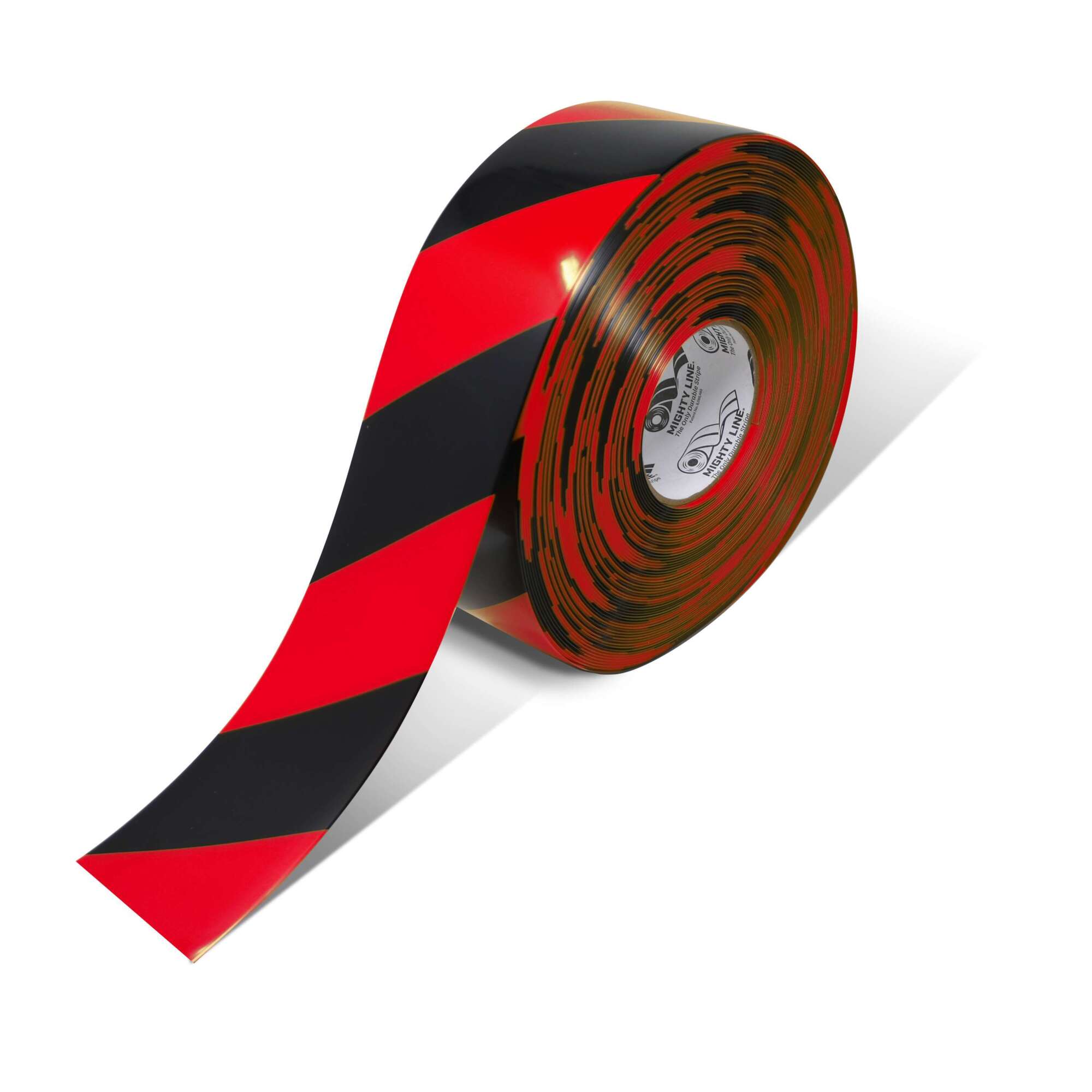 Mighty Line Red Tape with Black Chevrons — 3in. x 100ft., 50 Mil Vinyl, Adhesive Backing, Model# 3RRCHV